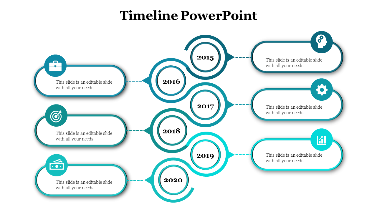 Professional timeline templates displaying multiple formats, including infographic loops, flows, and milestone markers.