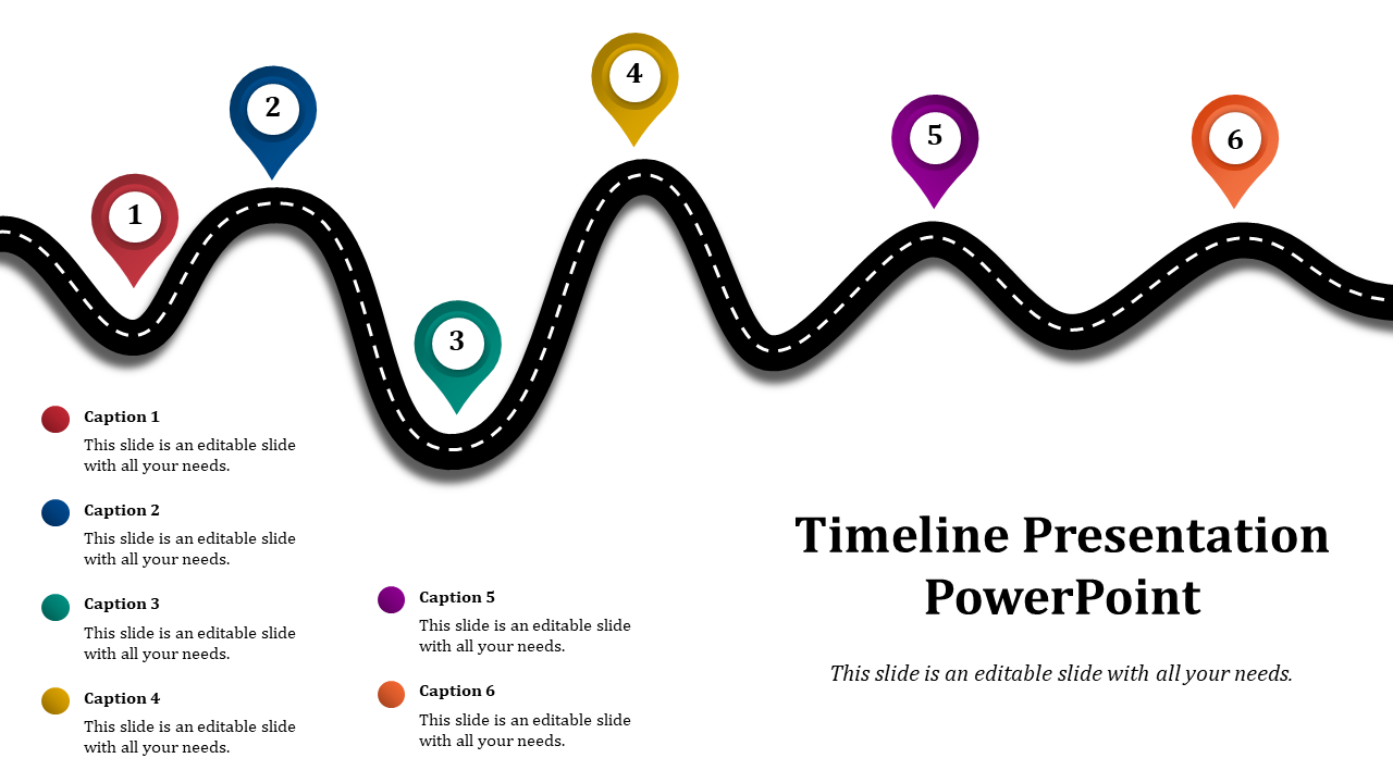 Collection of timeline slides featuring arrows, circular milestones, and bright color coded steps for process visualization.