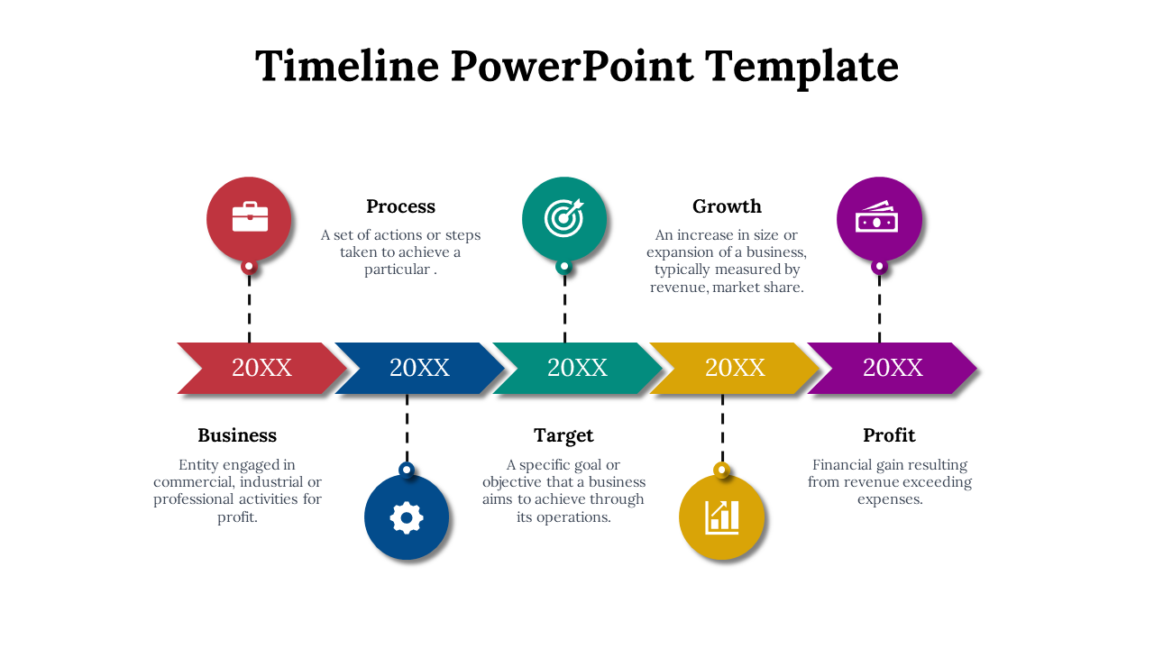 PowerPoint Timeline Template for Structured Planning