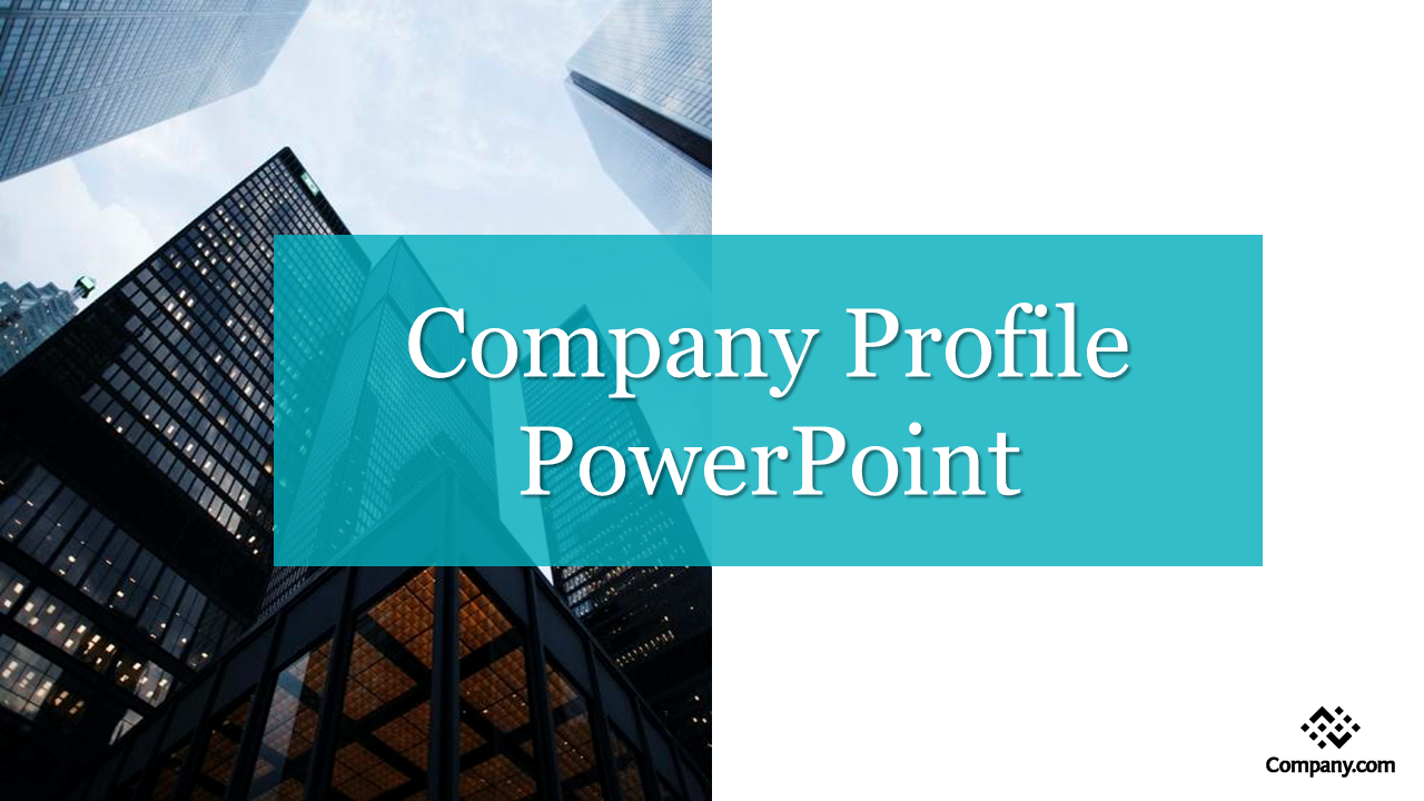 Corporate deck displaying multiple slides covering goals, core values, organizational structure, and financial growth.