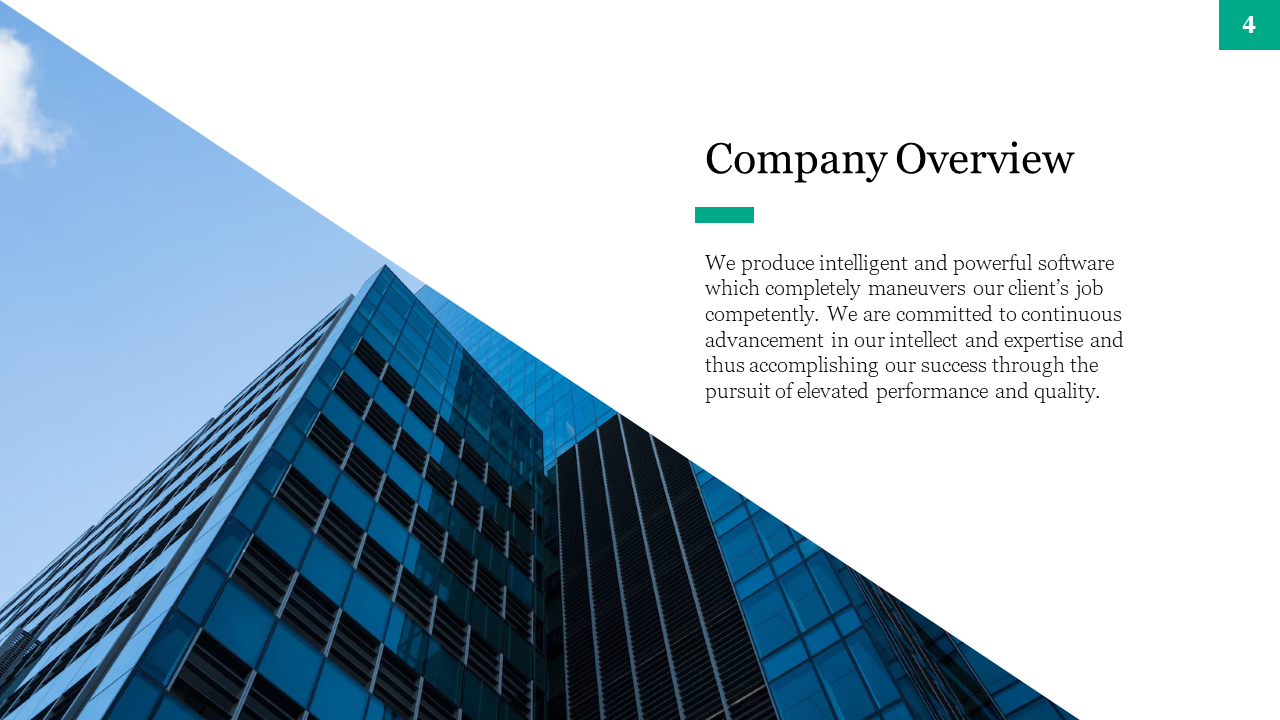 A tall modern building with glass windows, showcasing the company's focus on innovation on a white backdrop.