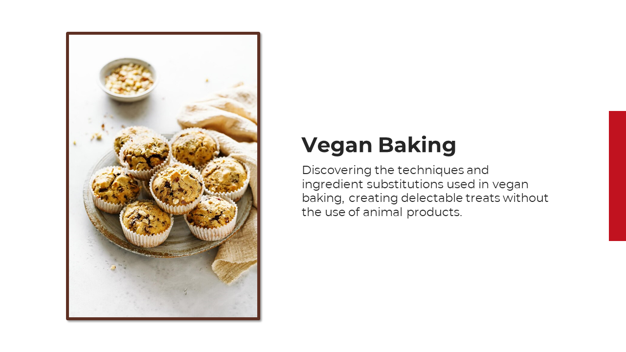 A plate of freshly baked vegan muffins showcasing ingredients like nuts and fruits, free from animal products in white theme.