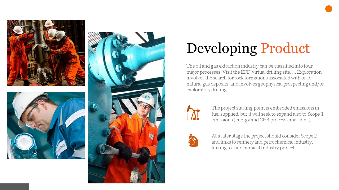 Close up of a worker inspecting a valve, part of the oil and gas extraction process focused on developing products.