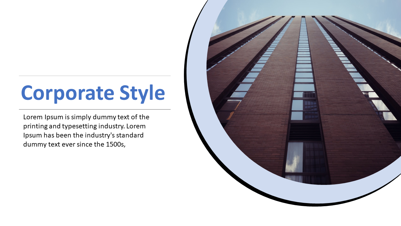 Corporate template with a blue and white theme, showcasing company profile, mission, vision, team, and services.