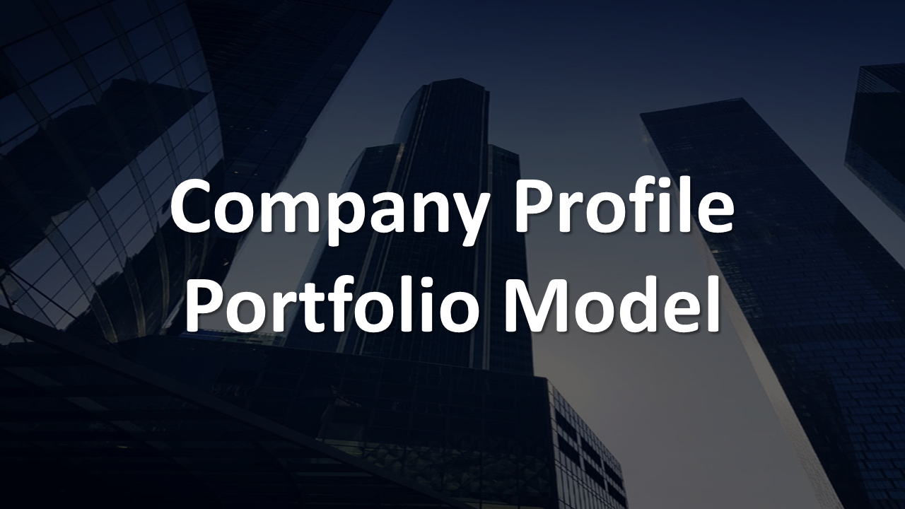 Company profile slides in yellow theme featuring timeline, team introductions, work distribution, and project phases.