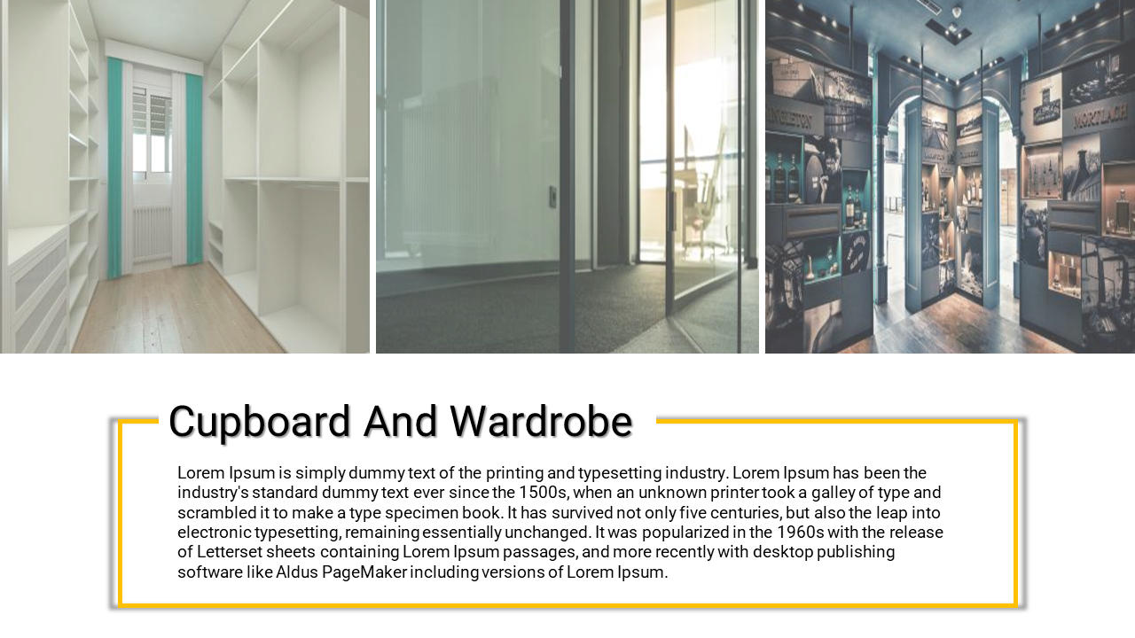 A collage of cupboard and wardrobe designs, including a modern walk in closet, glass partition, and industrial shelving.