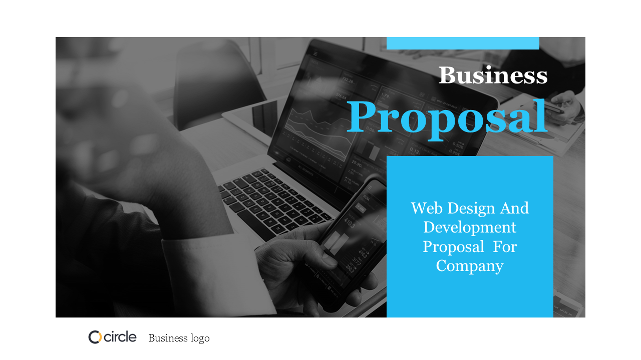 Professional business proposal PPT slides for services, project timeline, case studies, and pricing plans.