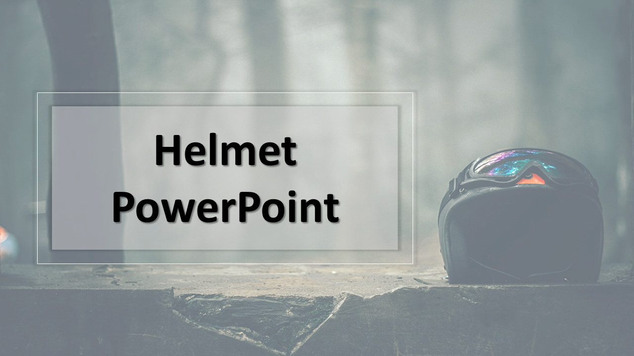 Black helmet with rainbow visor, on a soft foggy forest background, and bold title in a centered transparent box.