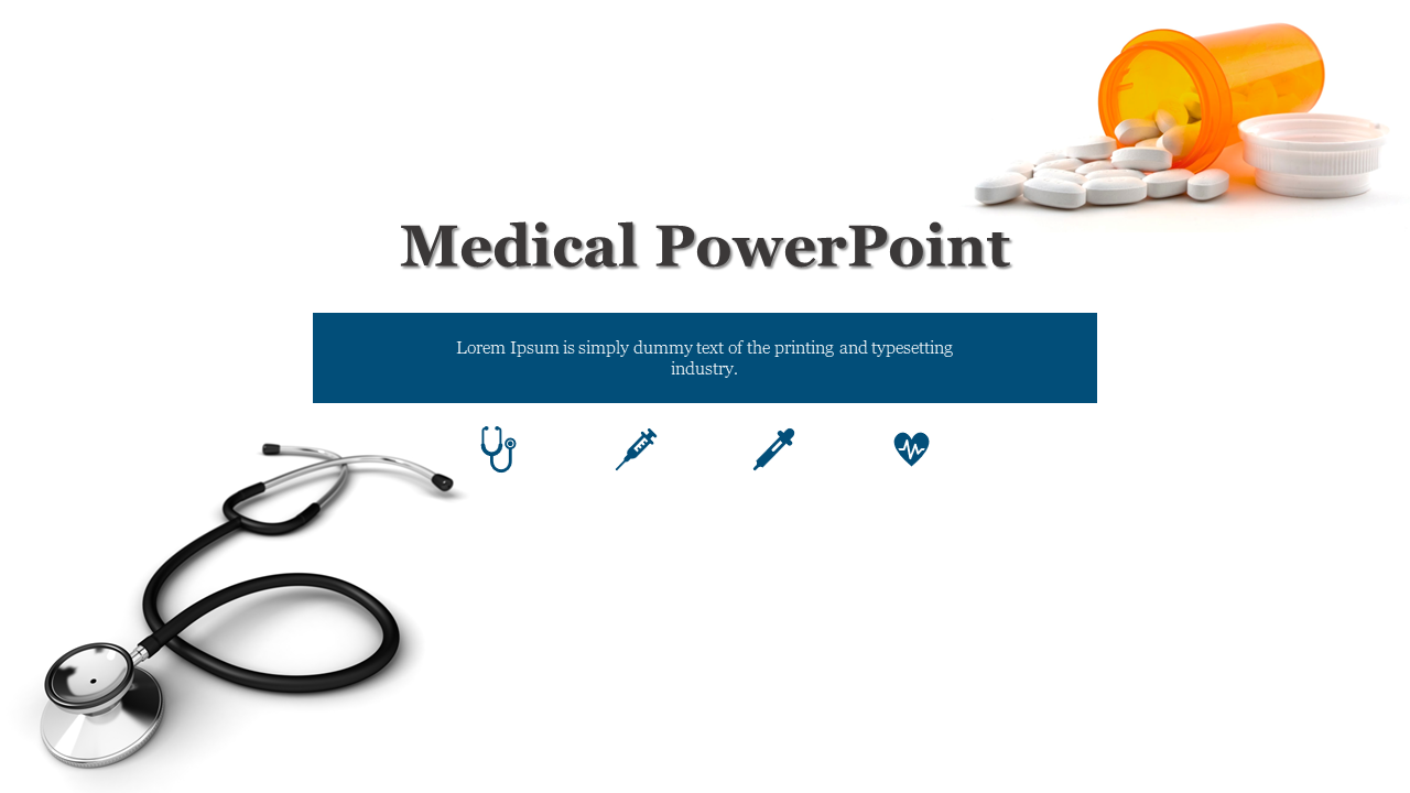 A collection of medical themed PPT featuring slides on medical analysis, charts, processes, and certificates with icons.