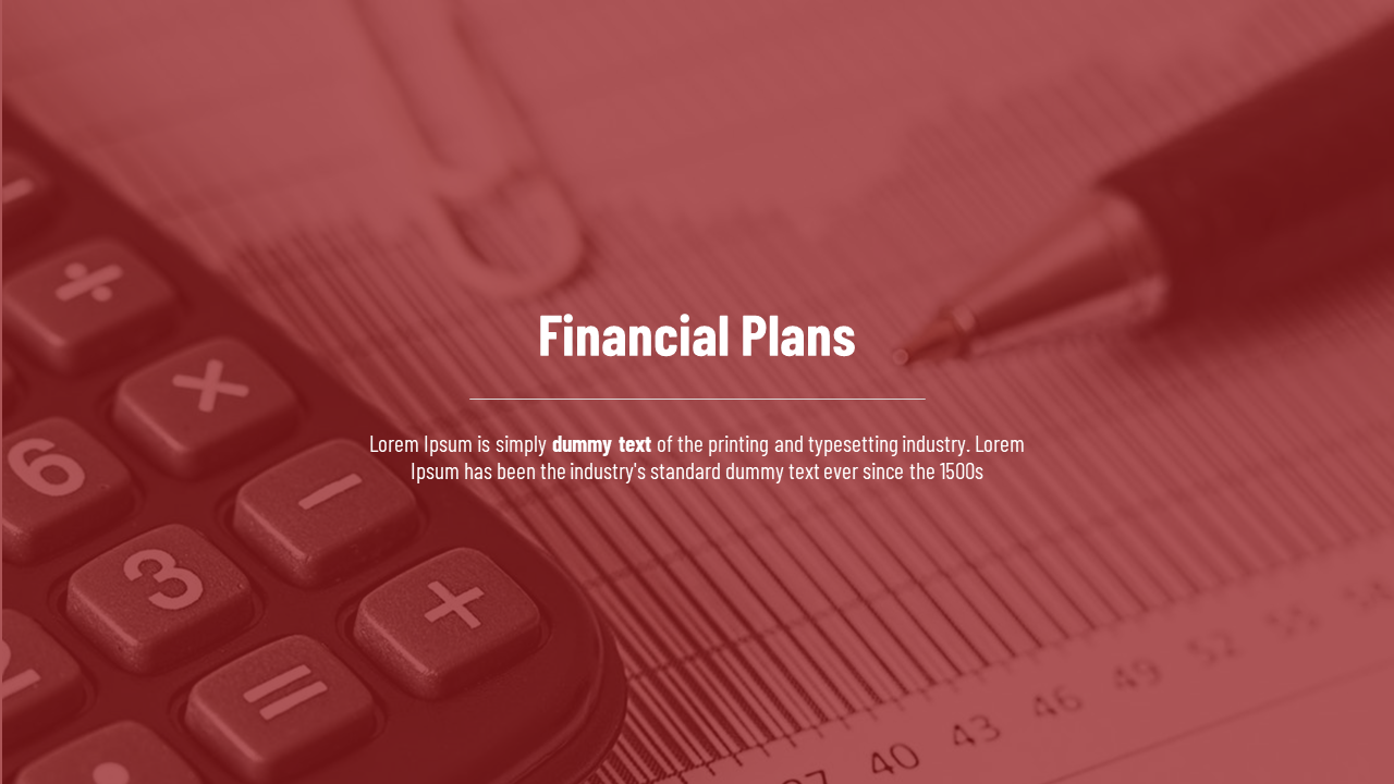 Red overlay image with centered white text, featuring a calculator, pen, and ruler in the background.