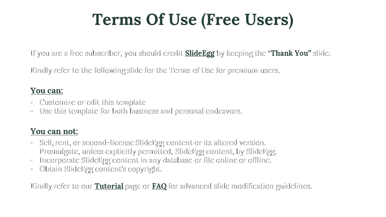 Text heavy white slide with bold header in dark green and balanced bullet content below in simple black font.