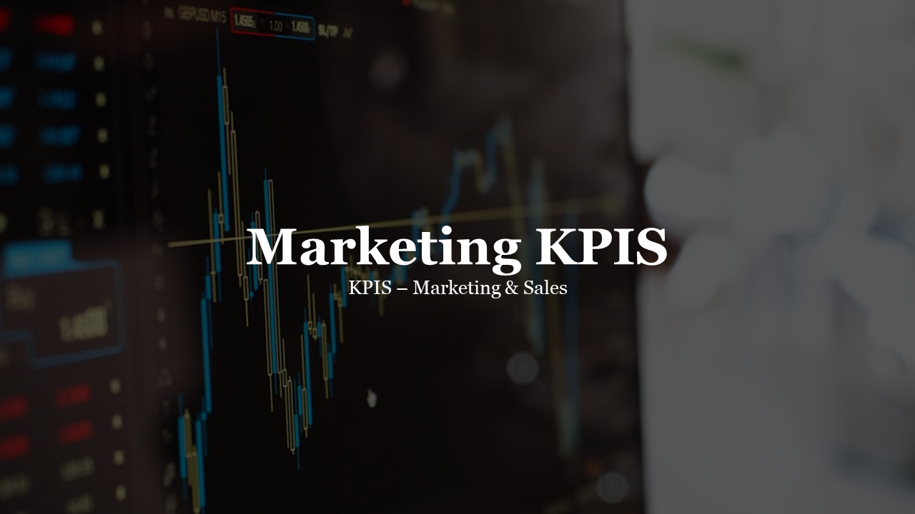 Blurred stock chart with yellow and blue lines overlaid a bold white centered heading on top of darkened visuals.