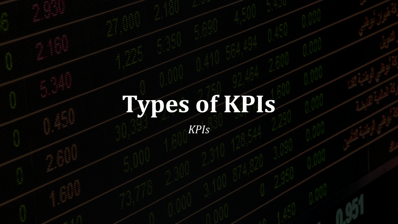 Bold white title centered over a dark digital stock market board with green and red numerical data.