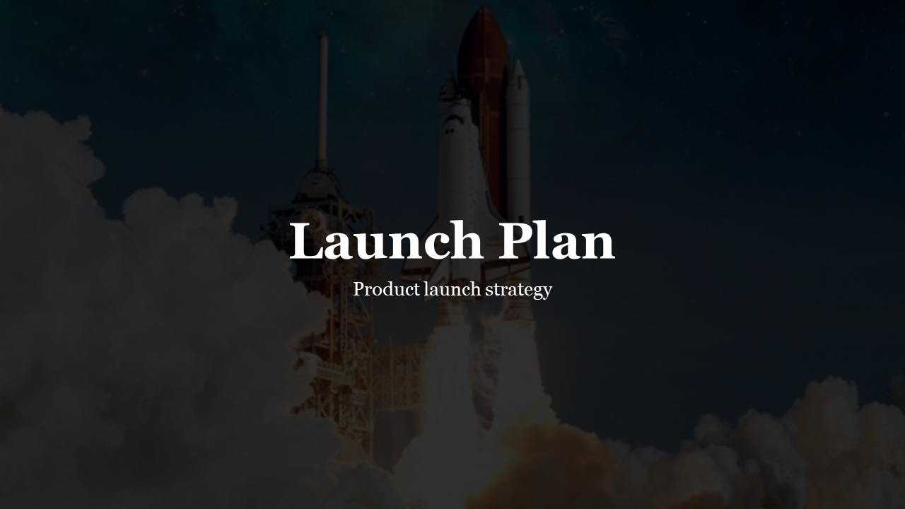 Rocket lifting off with smoke and stars, on a dark backdrop, and central white title text in large font.