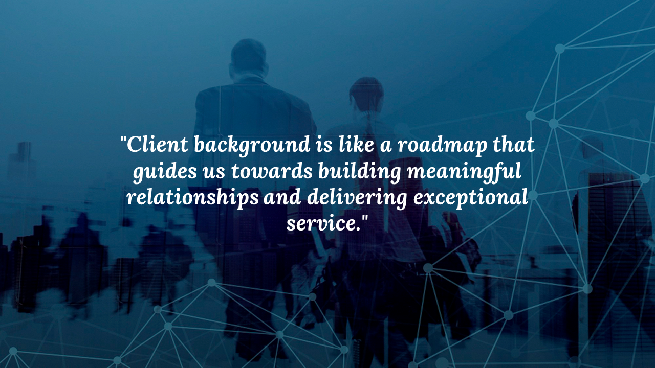 Business professionals walk with a network of connections in the dark background with a quote.
