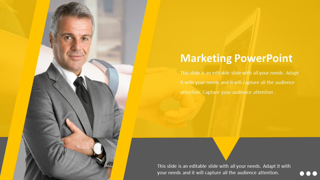 Slide deck showcasing marketing templates with various layouts, diagrams, and vibrant color schemes.