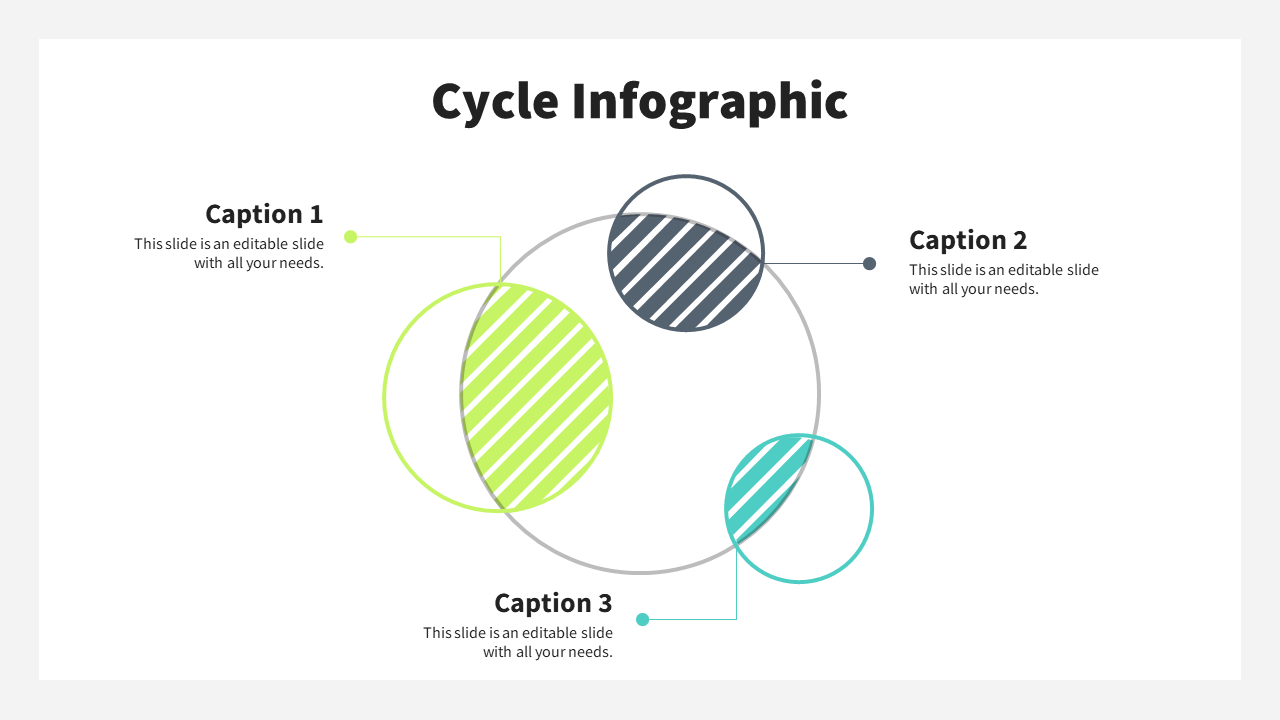 Cycle infographic with four colorful arrows, each pointing to a different step in the process, labeled 01 to 04.