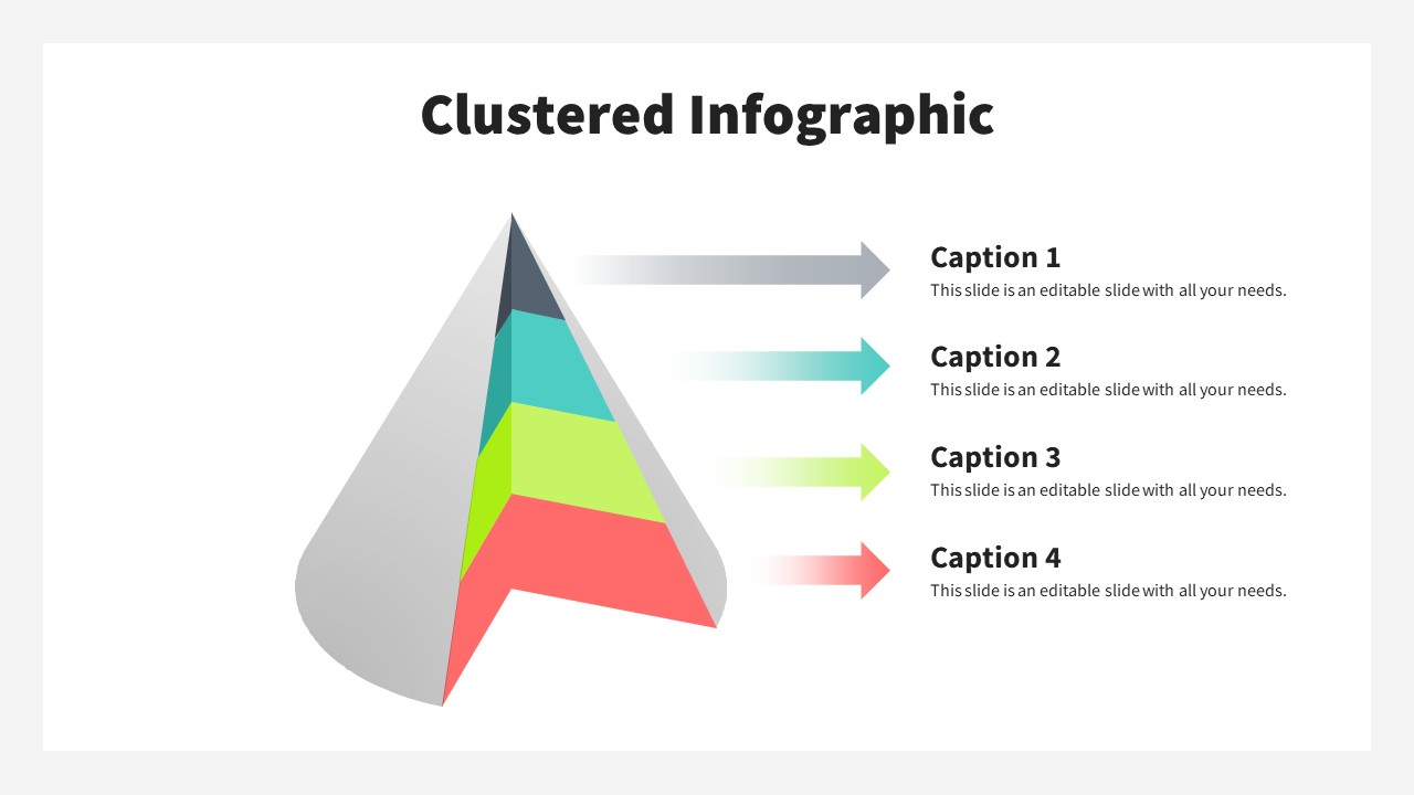 Infographic slide featuring colorful circular progress charts with percentages with dollar values below each chart.