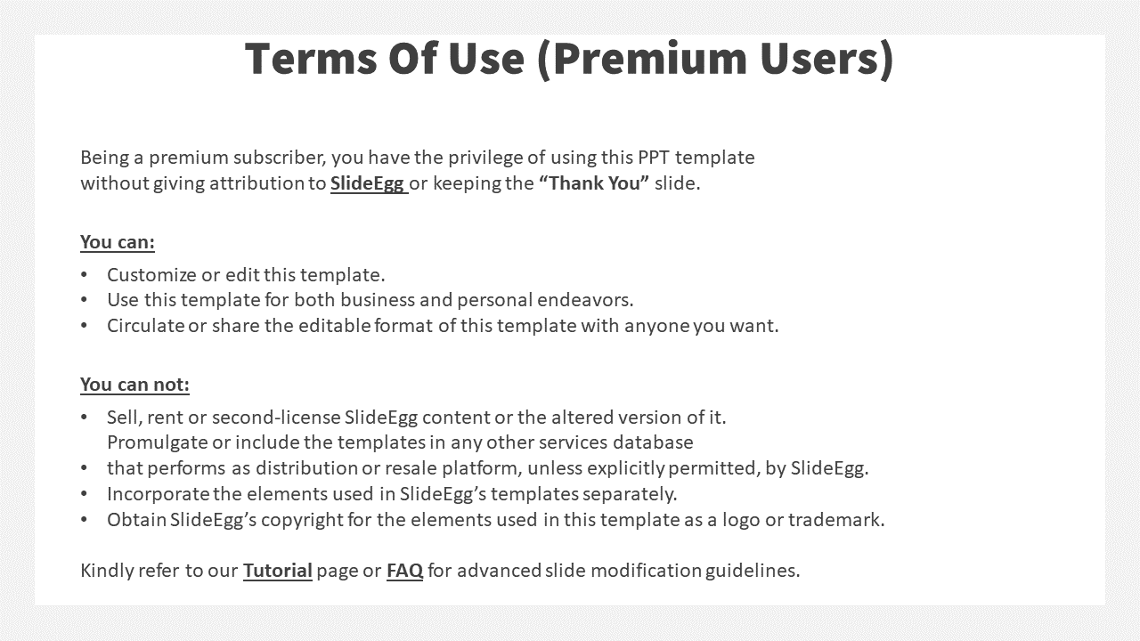 Thank you slide for SlideEgg users with contact information and social media links for questions or design requests.