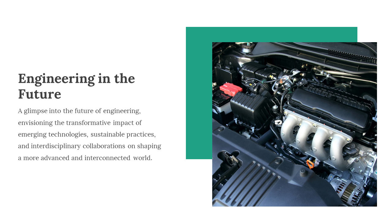 Future of engineering, highlighting the integration of emerging technologies and sustainable practices in automotive design.
