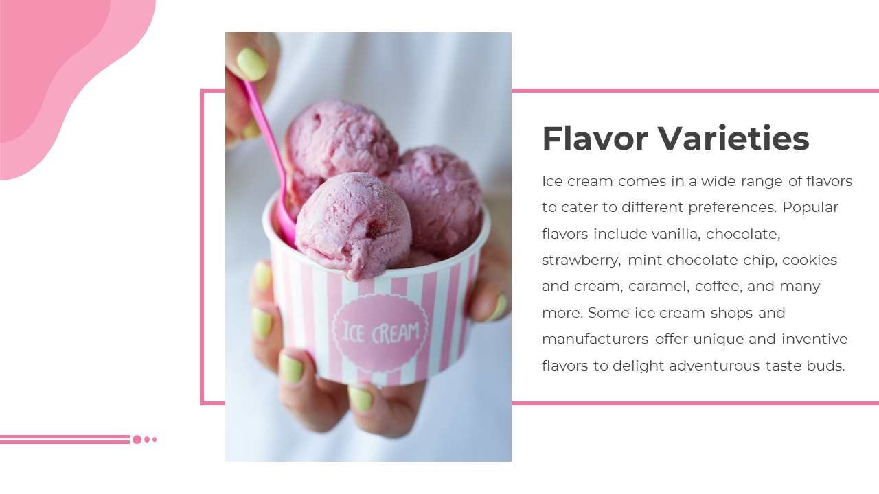 Close up of a person holding a pink and white striped ice cream cup with strawberry flavored scoops.