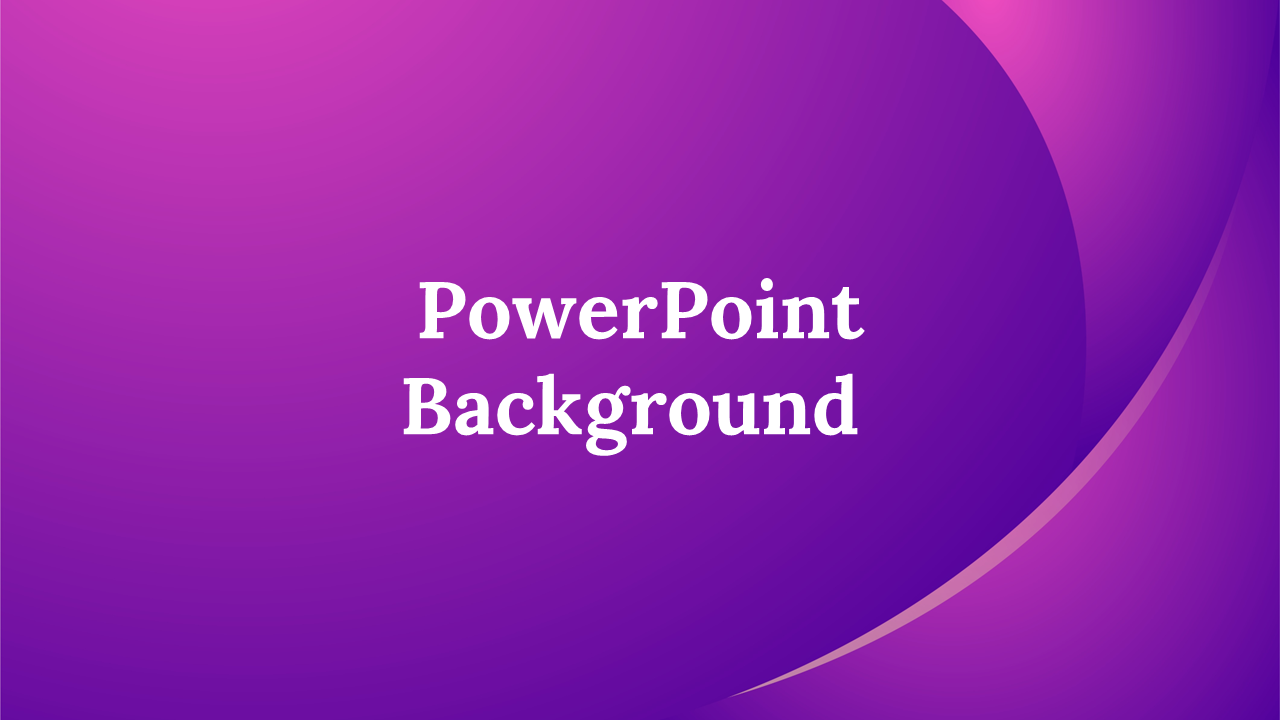Purple gradient PowerPoint background with a smooth curved design.
