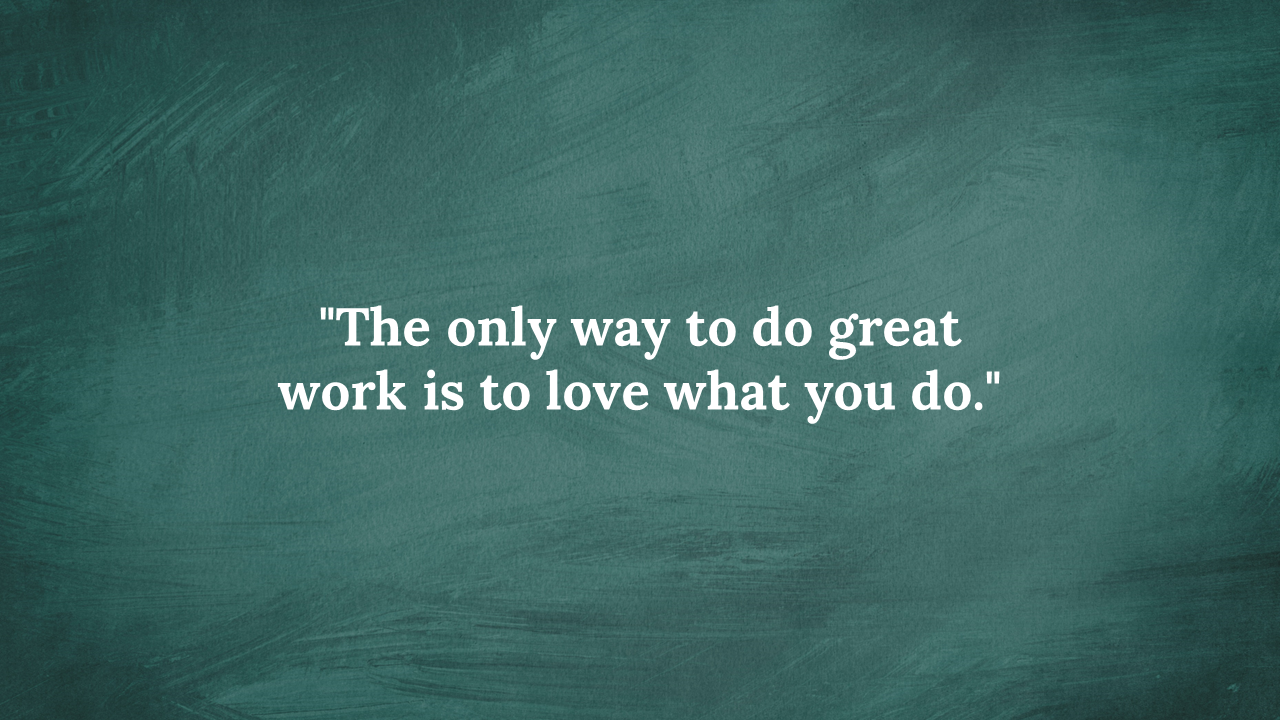 PPT slide with a green chalkboard background and the quote in white text.