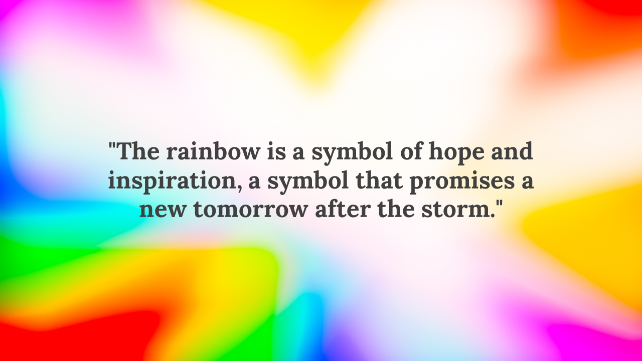 Colorful blurred background slide with the quote in black text.