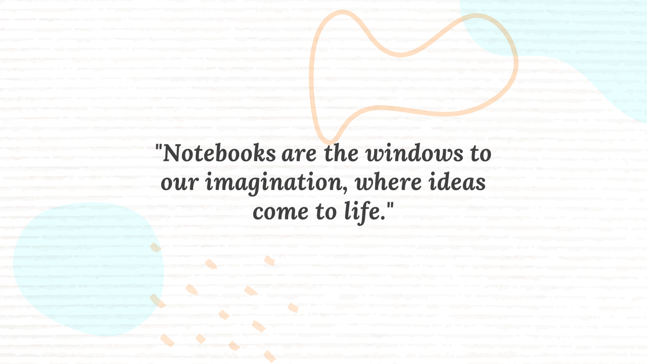 Soft pastel background with abstract shapes, featuring an inspiring quote about imagination.