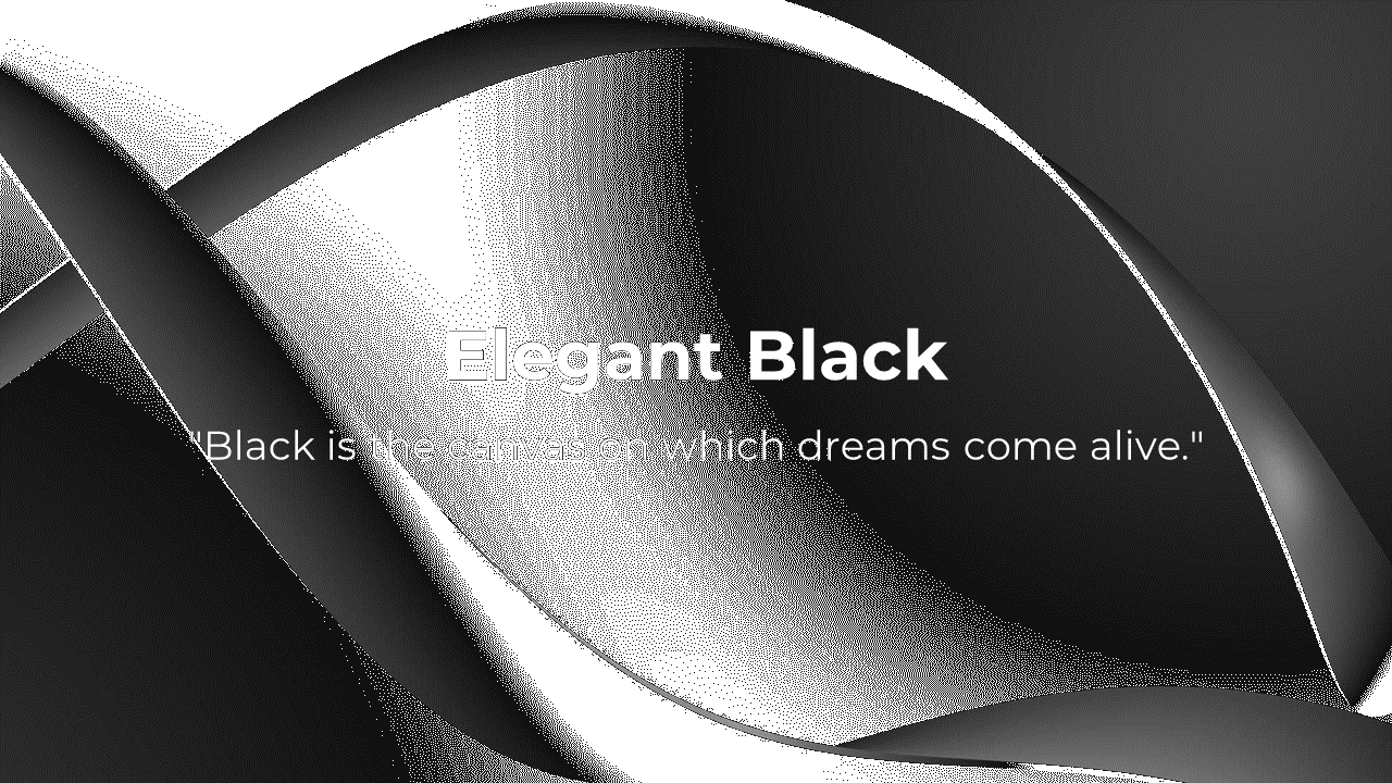 Sleek black background with overlapping curves and smooth, flowing lines that create a modern, elegant design.