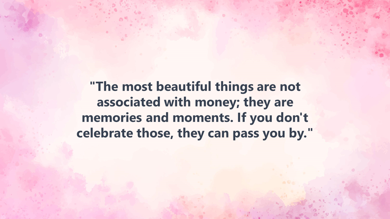 Soft watercolor background with pink and purple hues, featuring gentle splashes, framing an quote at the middle.
