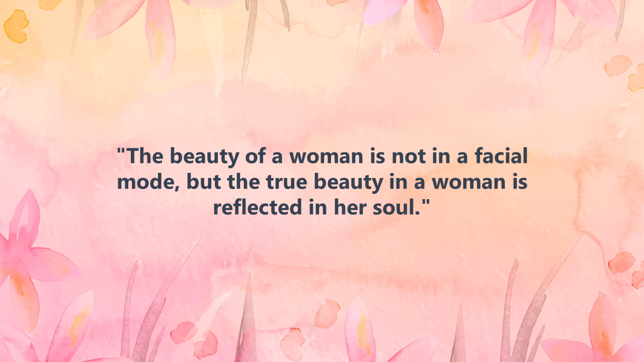 Soft watercolor background in shades of pink, with delicate floral designs framing the black quote in the center.