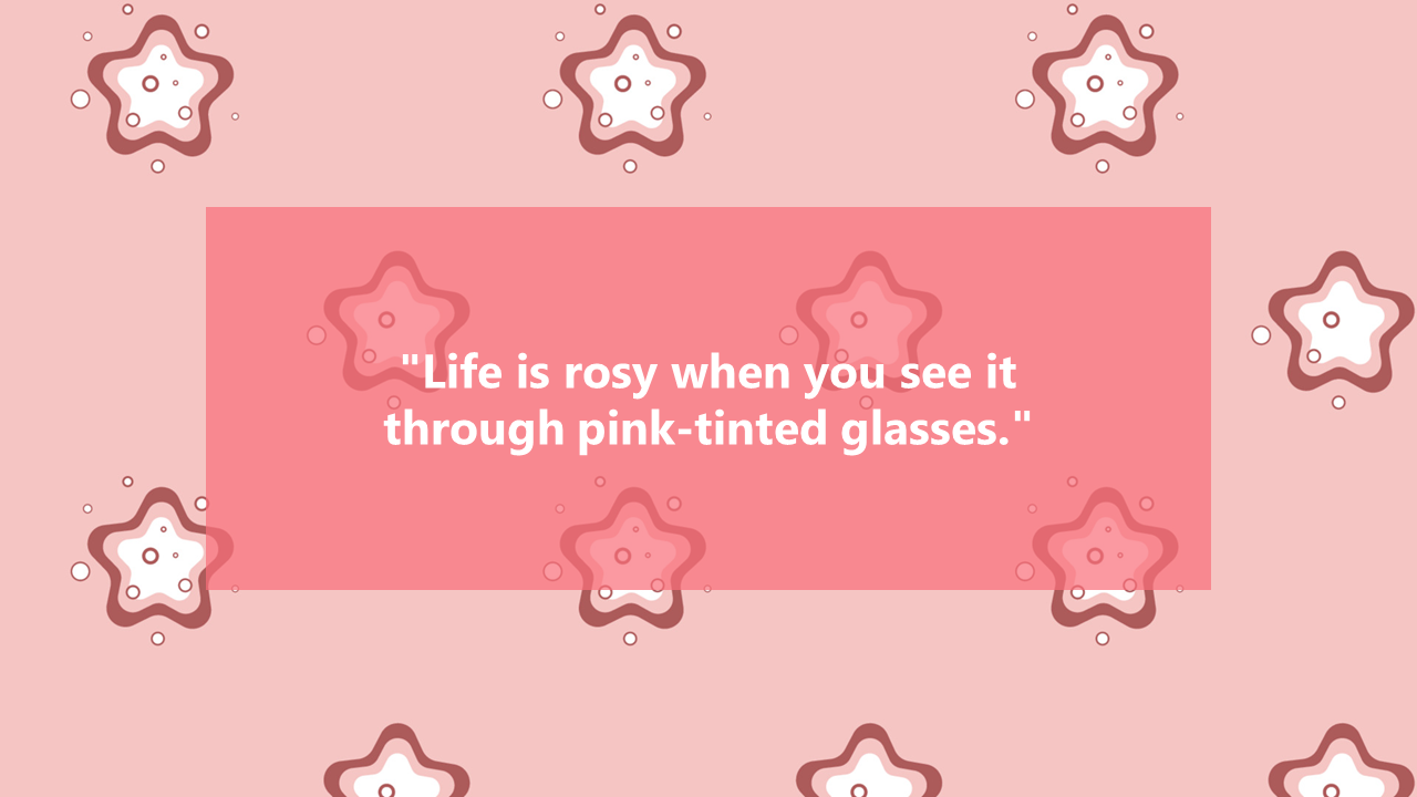 Light peach background with repeating outlined star shapes and bubbles, overlaid with a centered solid pink rectangle.