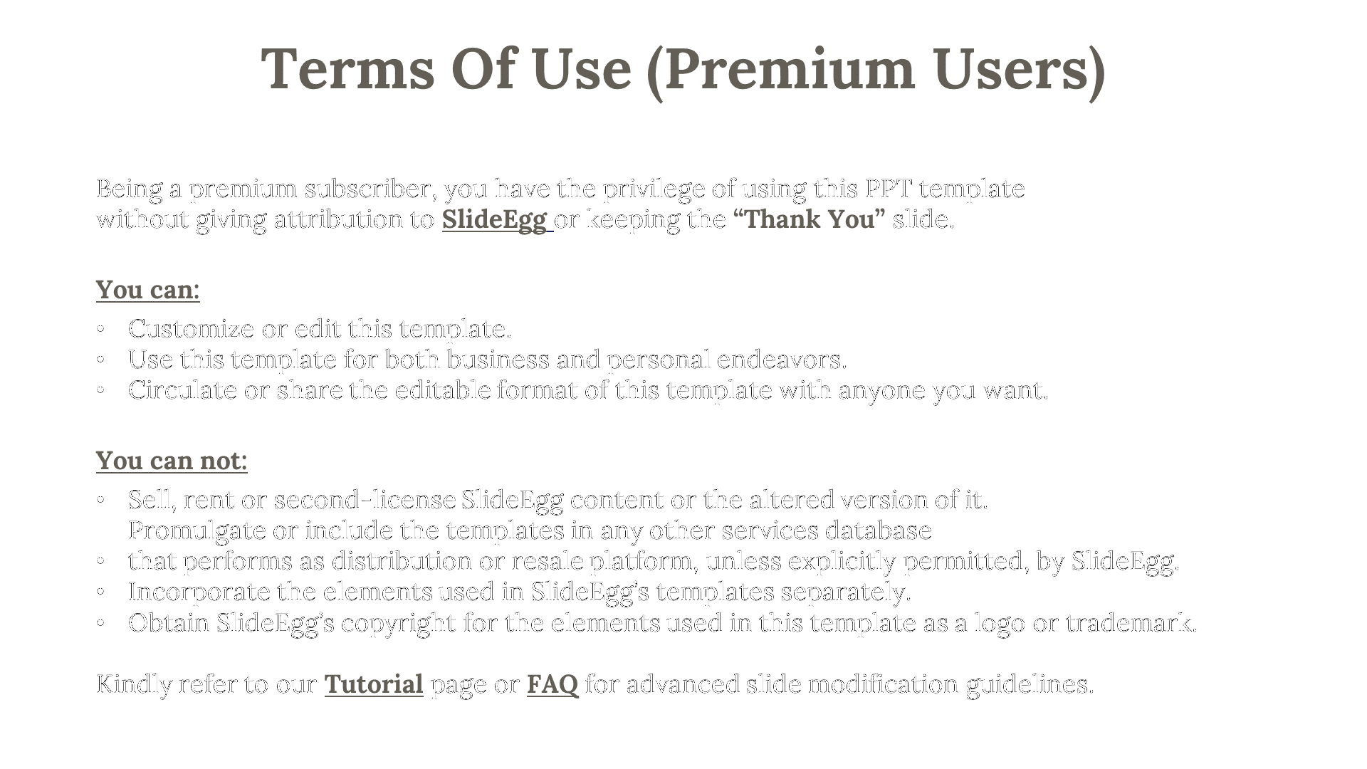 White layout with black font, two column style bullet points labeled can and can not sections for user rights.