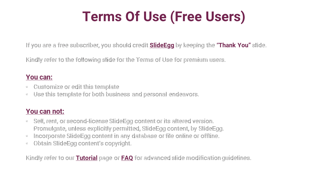 White background with bold purple header, two bulleted lists in black text under subheadings, and underlined links.