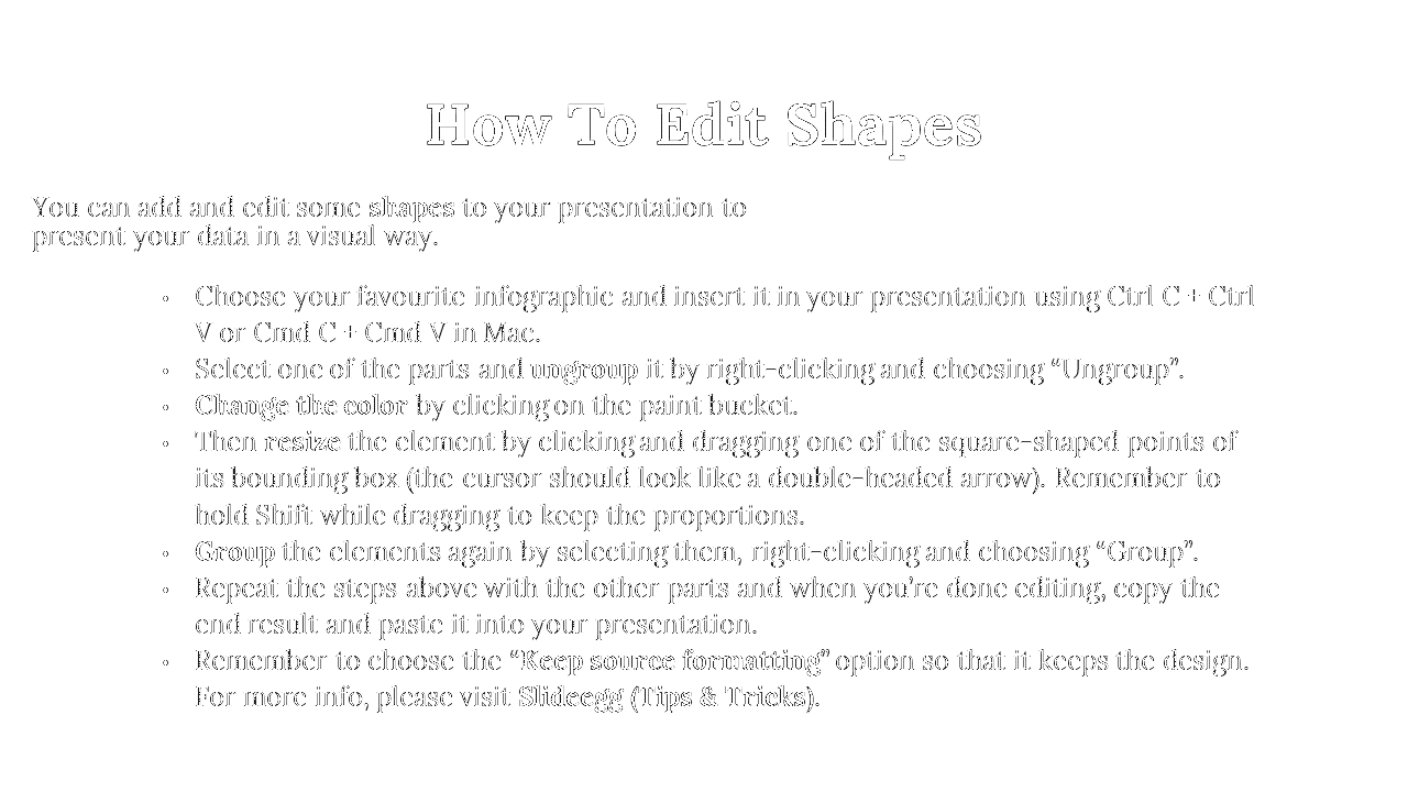 Slide with large heading, text steps listed with selective bold highlighted action words and tutorial links.