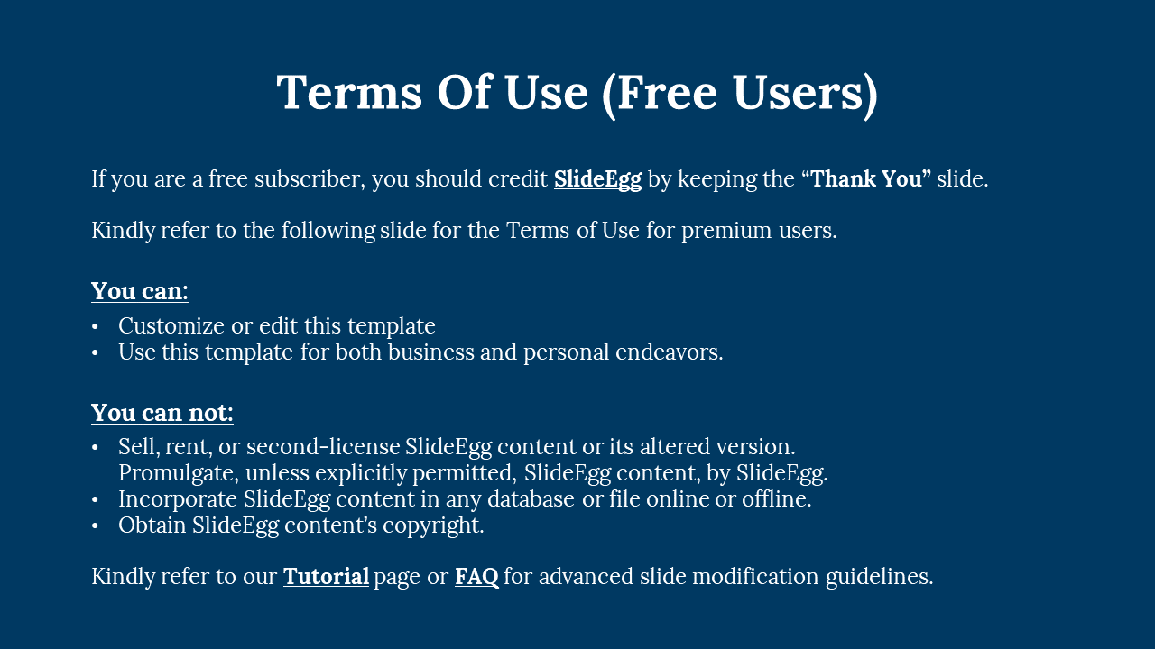 Blue background with centered white title and text divided into two blocks with bold subheadings.