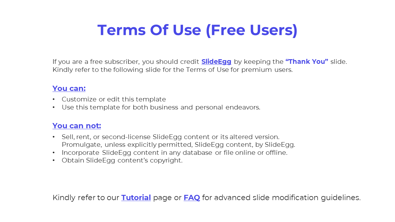 White background with a bold blue heading at the center top, two black bullet lists with subheadings, and text below.