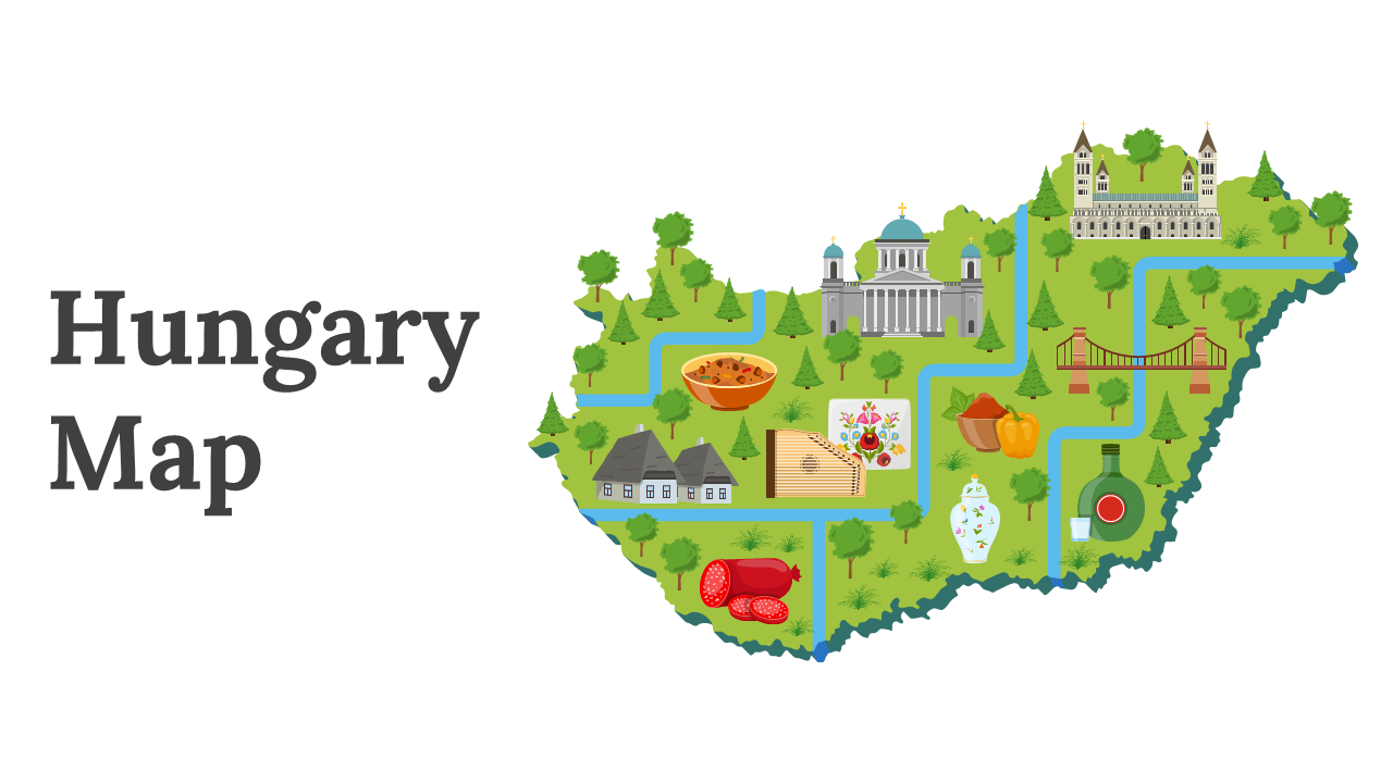 Hungary Map PowerPoint and Google Slides Templates
