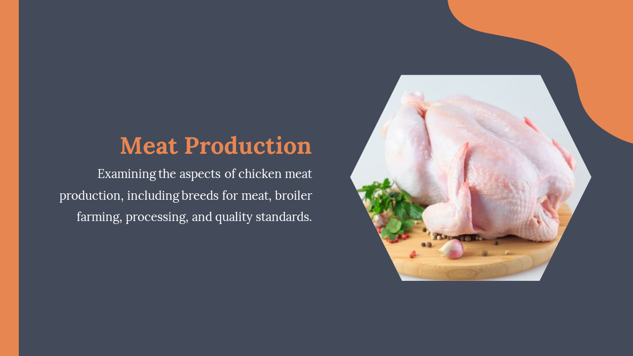 Top view of cooked whole chicken in pan with vegetables on left, paired with recipe themed text block on dark background.