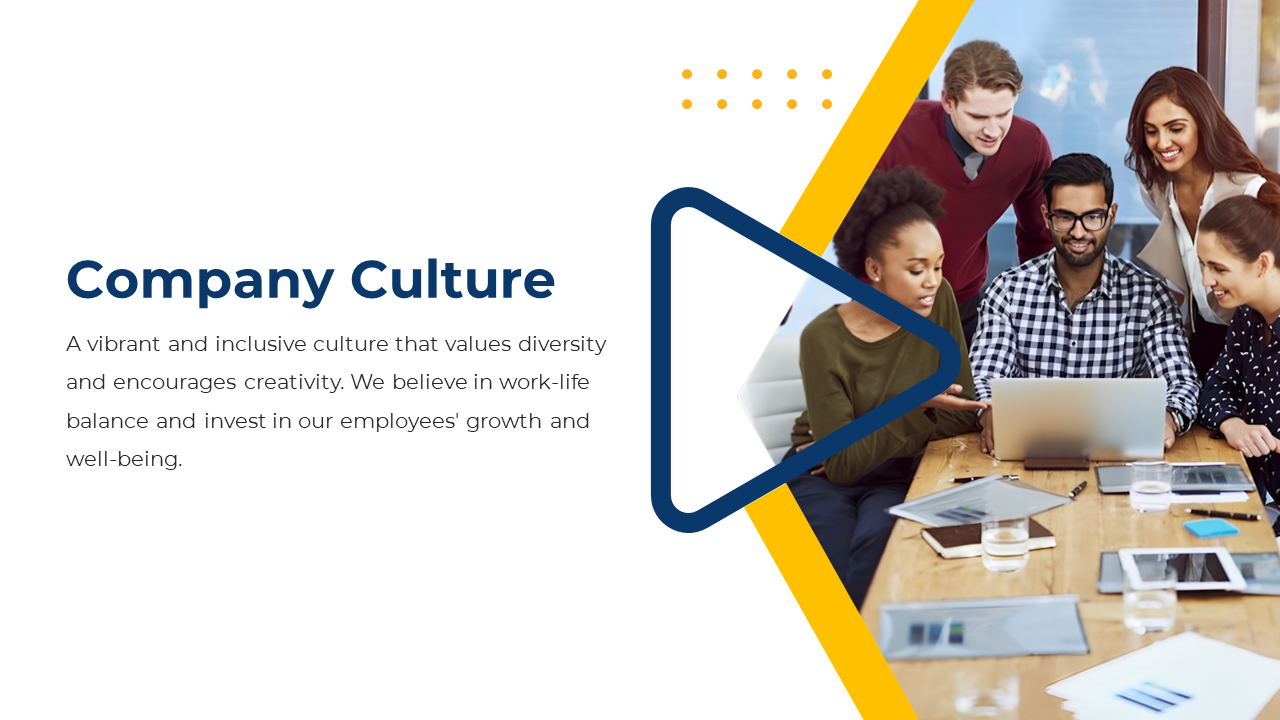 A group of employees engaged in a collaborative work session, reflecting the company’s culture of inclusivity and creativity.