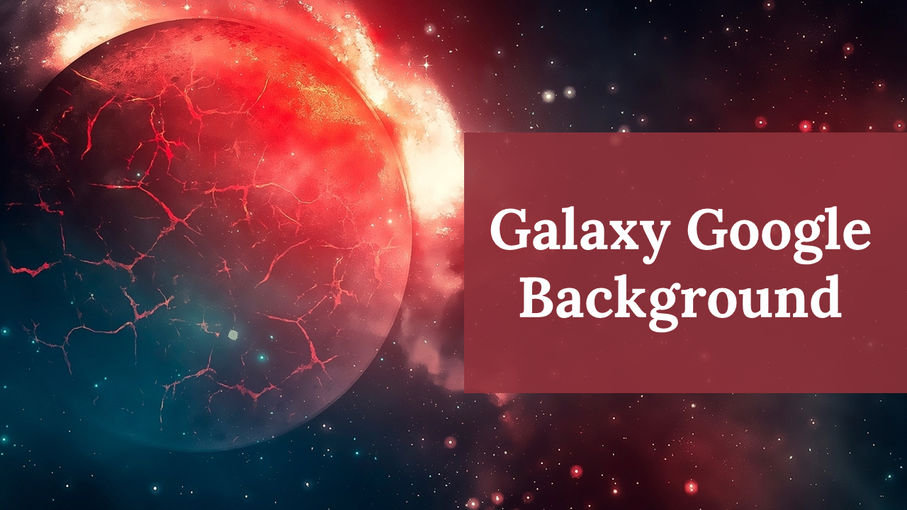 Stunning galaxy background slides with a planet surrounded by stars, with quotes about the universe in colorful sections.