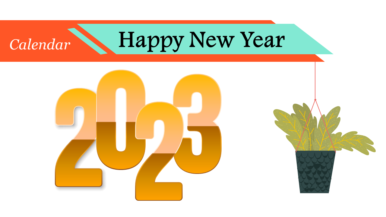 Floral themed PowerPoint presentation slides of a 2023 calendar with each month's layout.