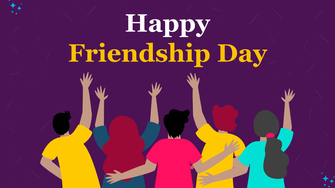 Slide deck celebrating friendship day with vibrant visuals, highlighting the history, traditions, and global celebration.