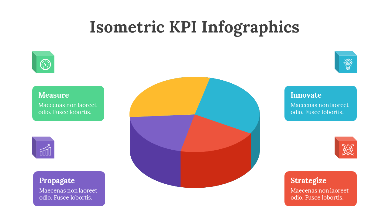 Isometric KPI Infographics PPT And Google Slides Themes