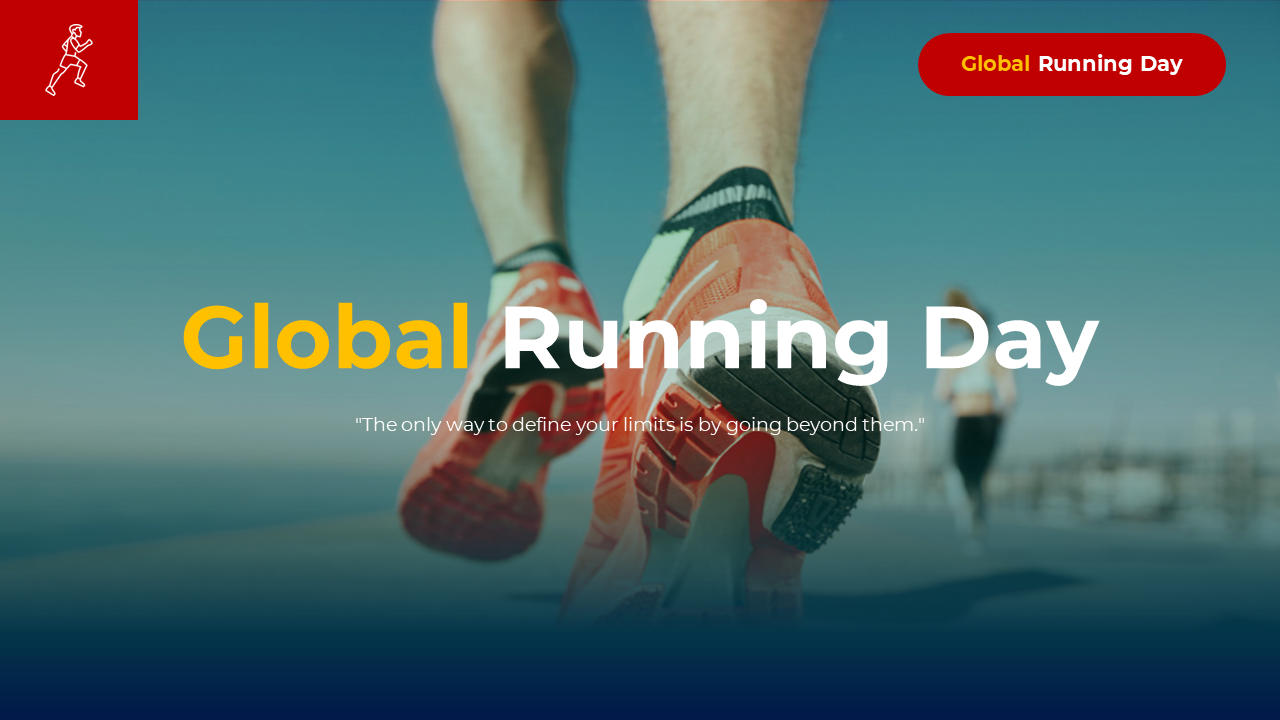 Global running day, featuring sections on its history, benefits, mental well being, and how to celebrate.