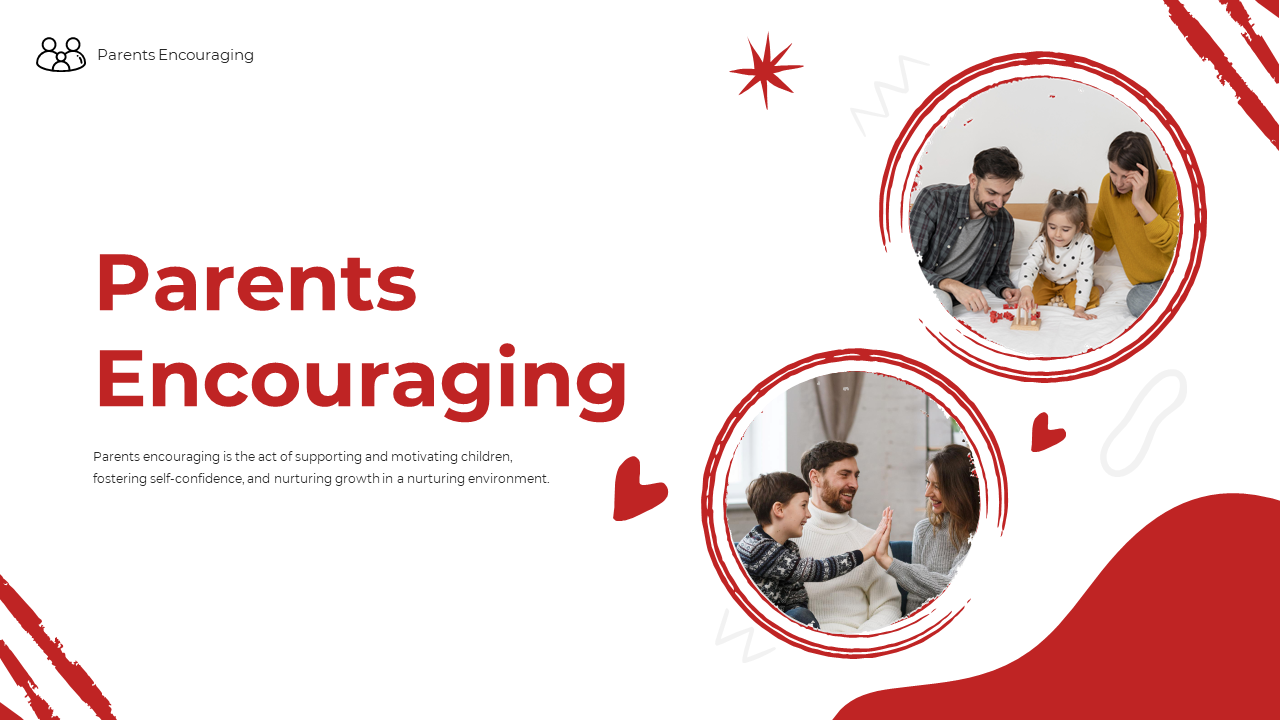 Parents Encouraging PPT Presentation And Google Slides