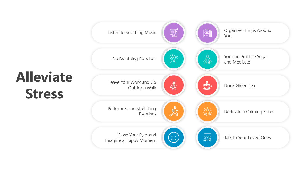 Download Alleviate Stress PowerPoint And Canva Template