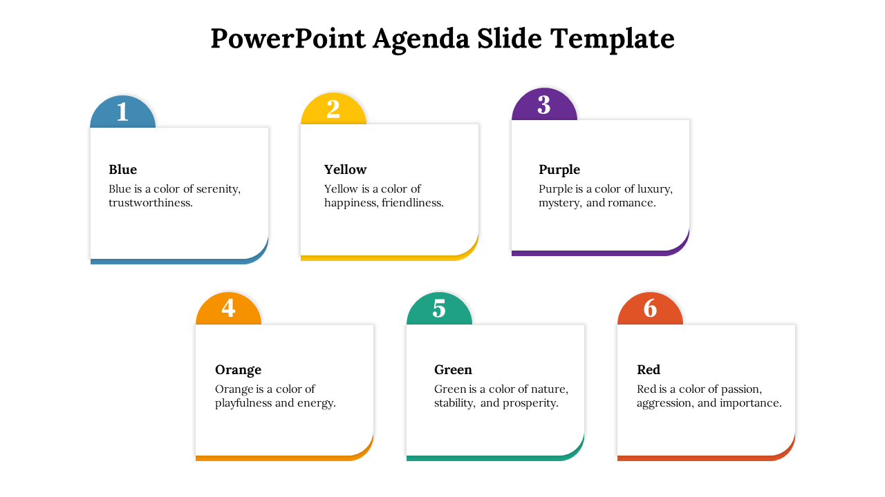 PowerPoint Agenda Slide Template