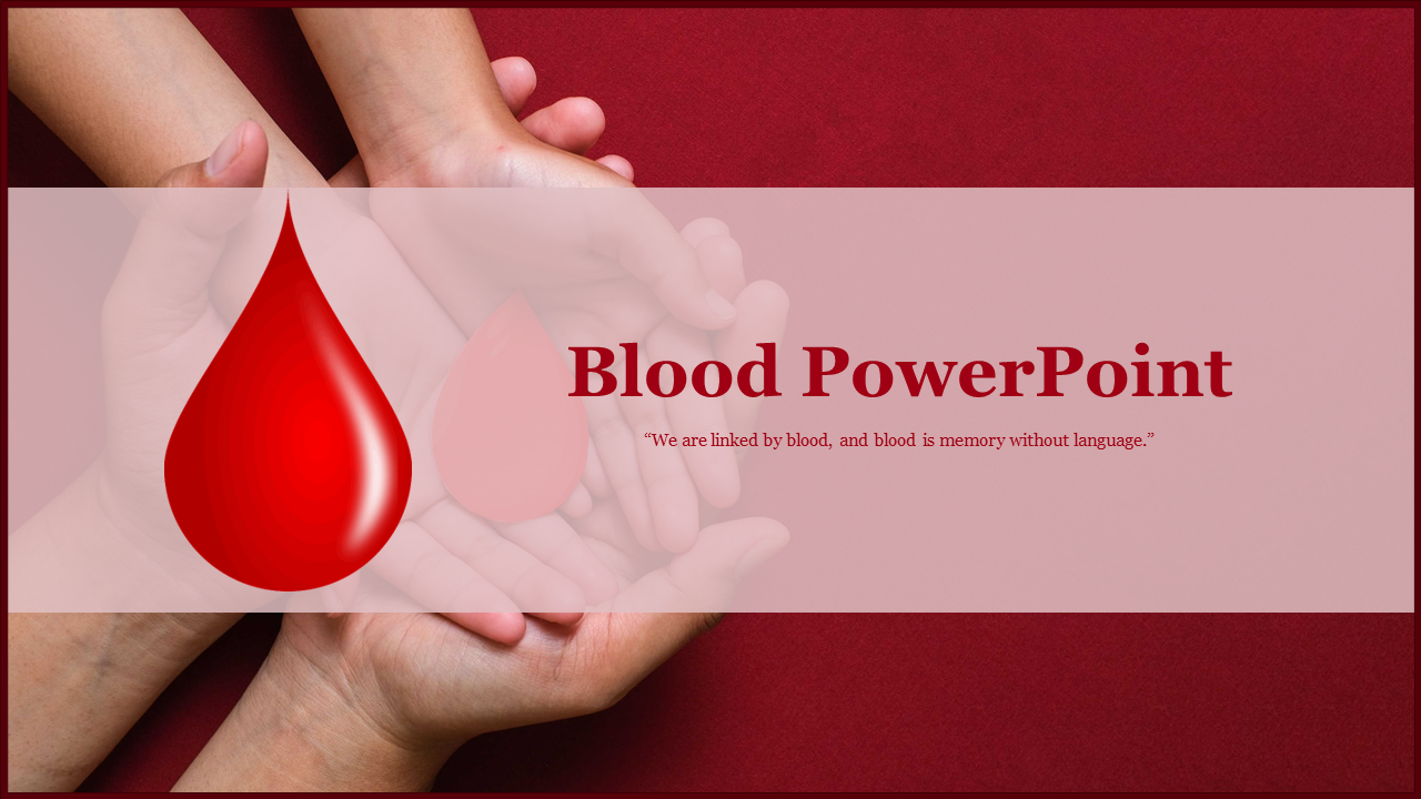 Blood PowerPoint Template
